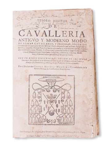 MICHELI MÁRQUEZ, JOSÉ. Tesoro Militar de Cavallería.  1642